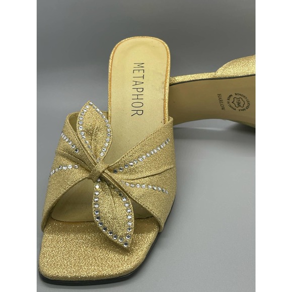 Vintage Open Toe Embellished Heel - Picture 4 of 9